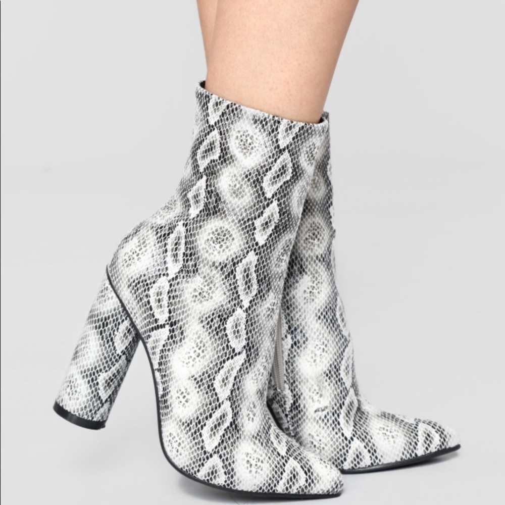 Snake Skin Booties Size 11